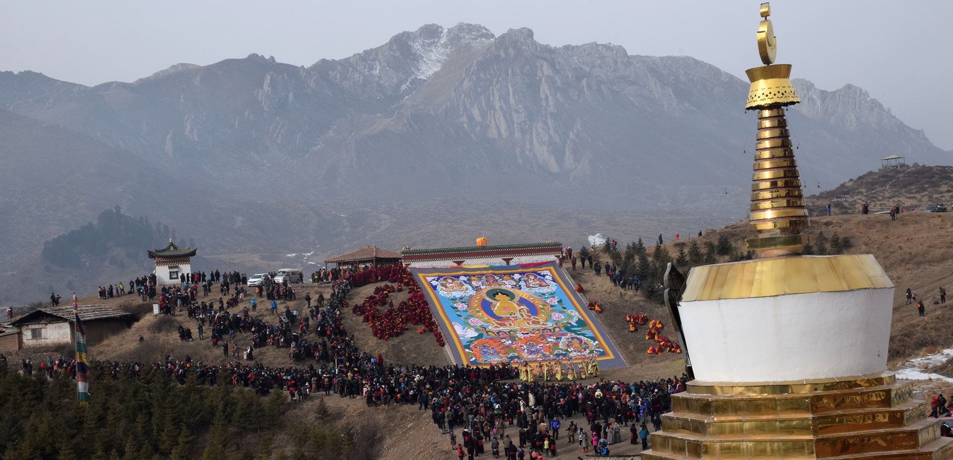 Festa di Monlam (Festa di Capodanno, Losar) in Langmu Si