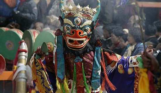 Festa di Monlam (Festa di Capodanno, Losar) in Langmu Si