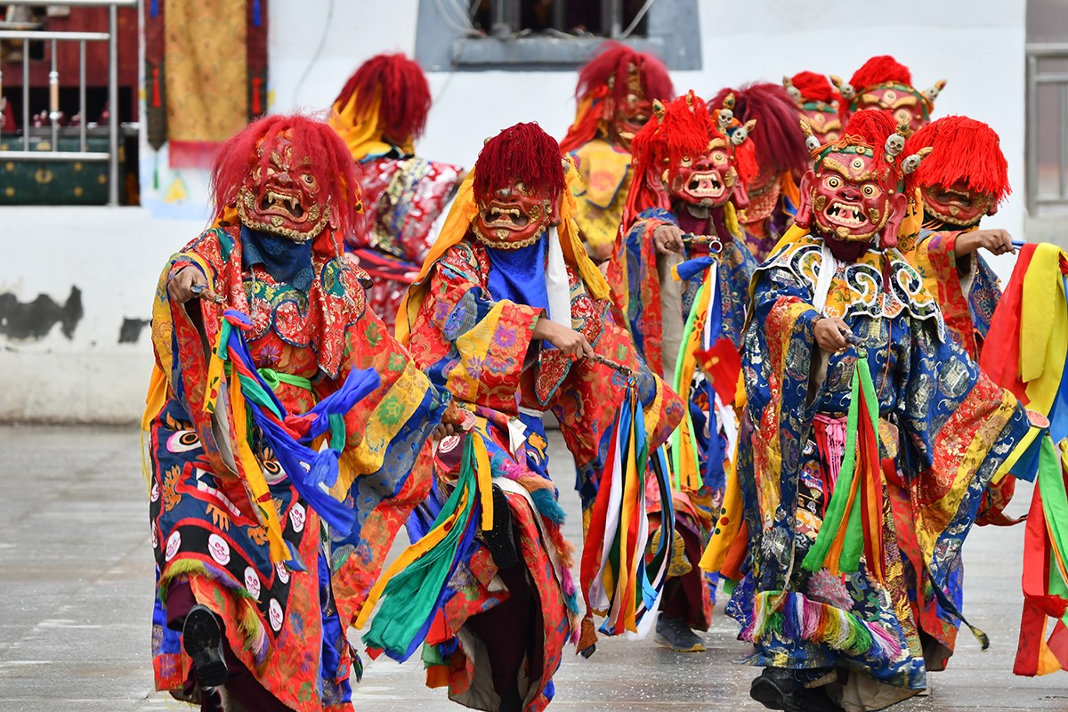 Mask Dance (Cham) Festival in Katok Monastery