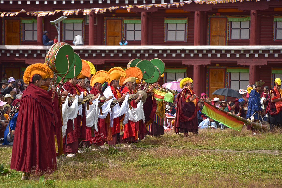 Mask Dance (Cham) Festival in Huiyuan Temple