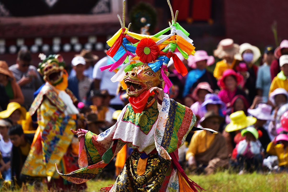 Mask Dance (Cham) Festival in Huiyuan Temple