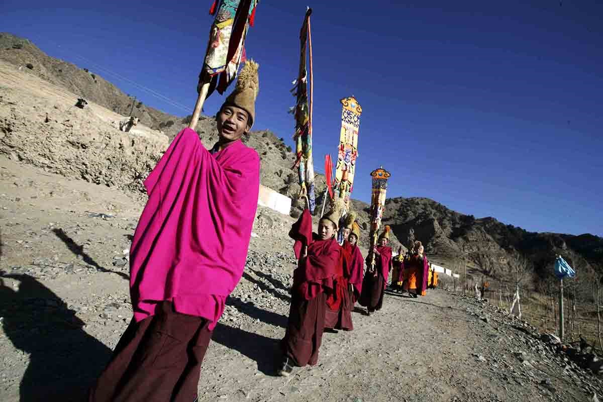 Monlam Festival (New Year Festival, Losar) in Tongren