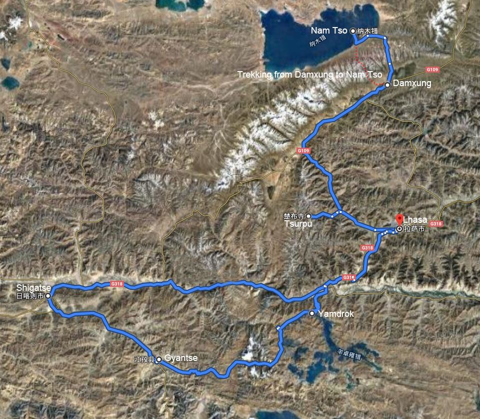 Escursionismo del Tibet da Damxung al Lago Nam Tso