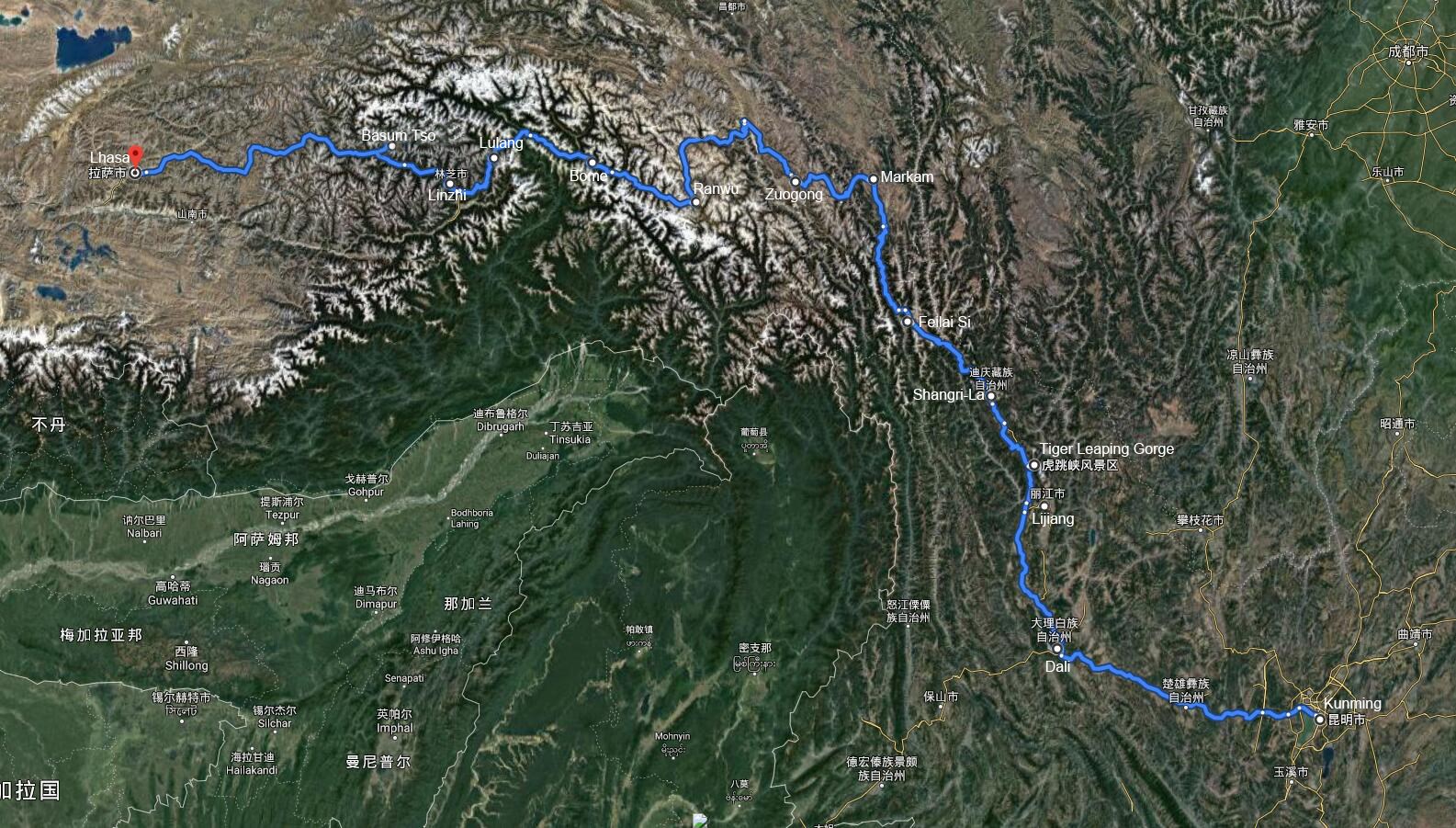 Viaggio via Terra dallo Yunnan al Tibet