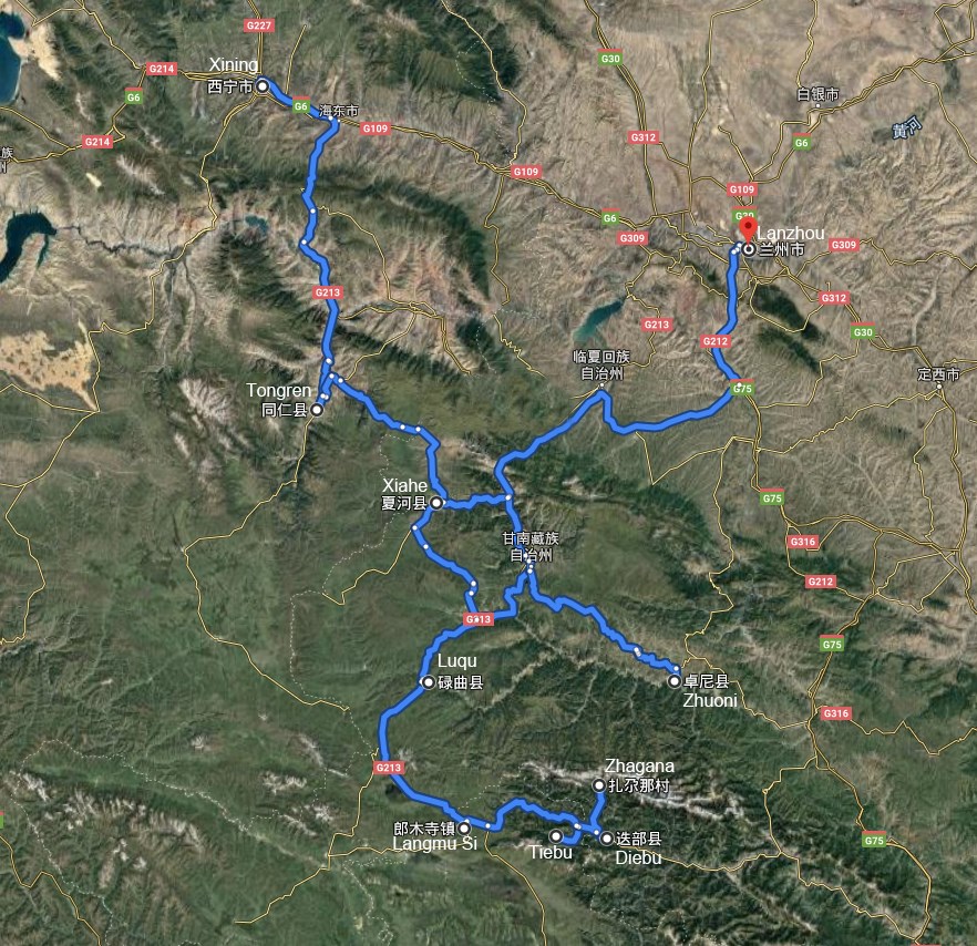 Viaggio della Festa di Monlam a Tongren, Langmusi, Luqu, Zhuoni e Xiahe nel 2021