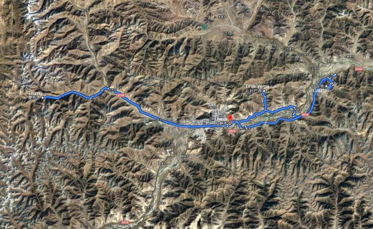 Viaggio del Tibet durante la Festa di Preghiera a Tsurpu nell'estate 2021