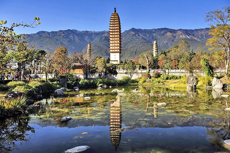 Three Pagodas in Dali