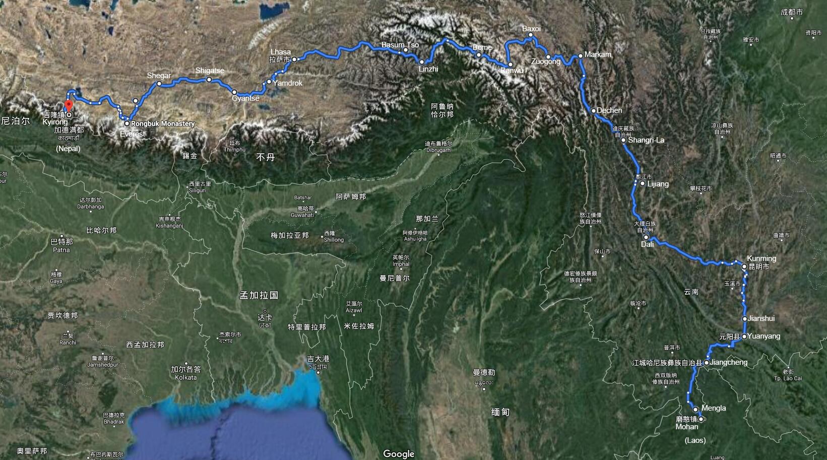 Viaggio del Self Drive dal Tibet allo Yunnan 