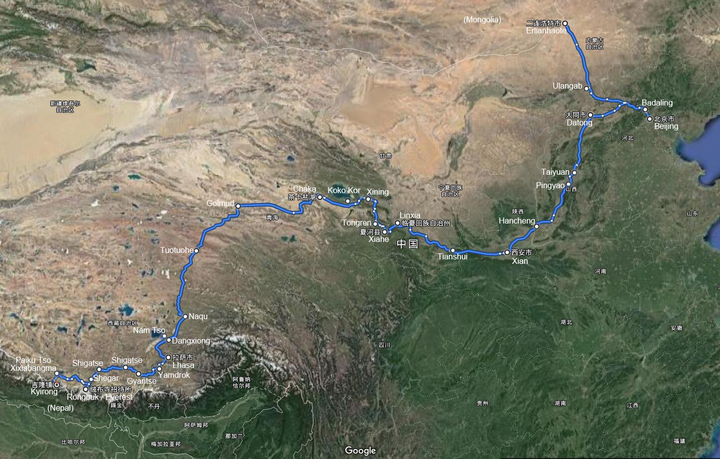 Viaggio del Self Drive dal Nepal attraverso la Cina alla Mongolia