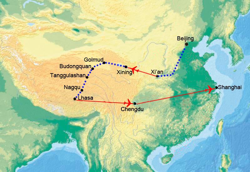 Punti Salienti della Cina con il Treno del Tibet da Xining a Lhasa