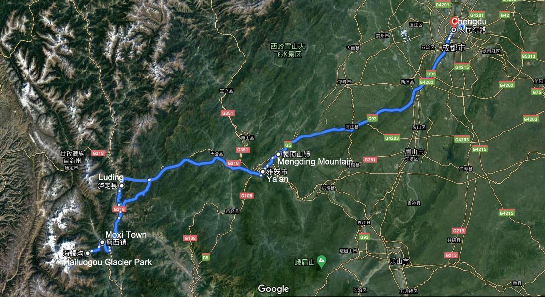 Viaggio di 3 Giorni del Ghiacciaio di Hailuogou e del Monte Mengding