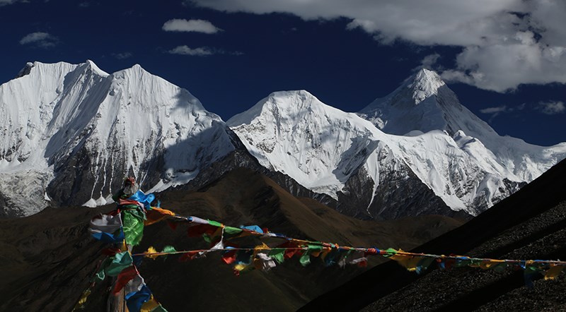 View of Holy Mt. Gongga from Yaha Pass