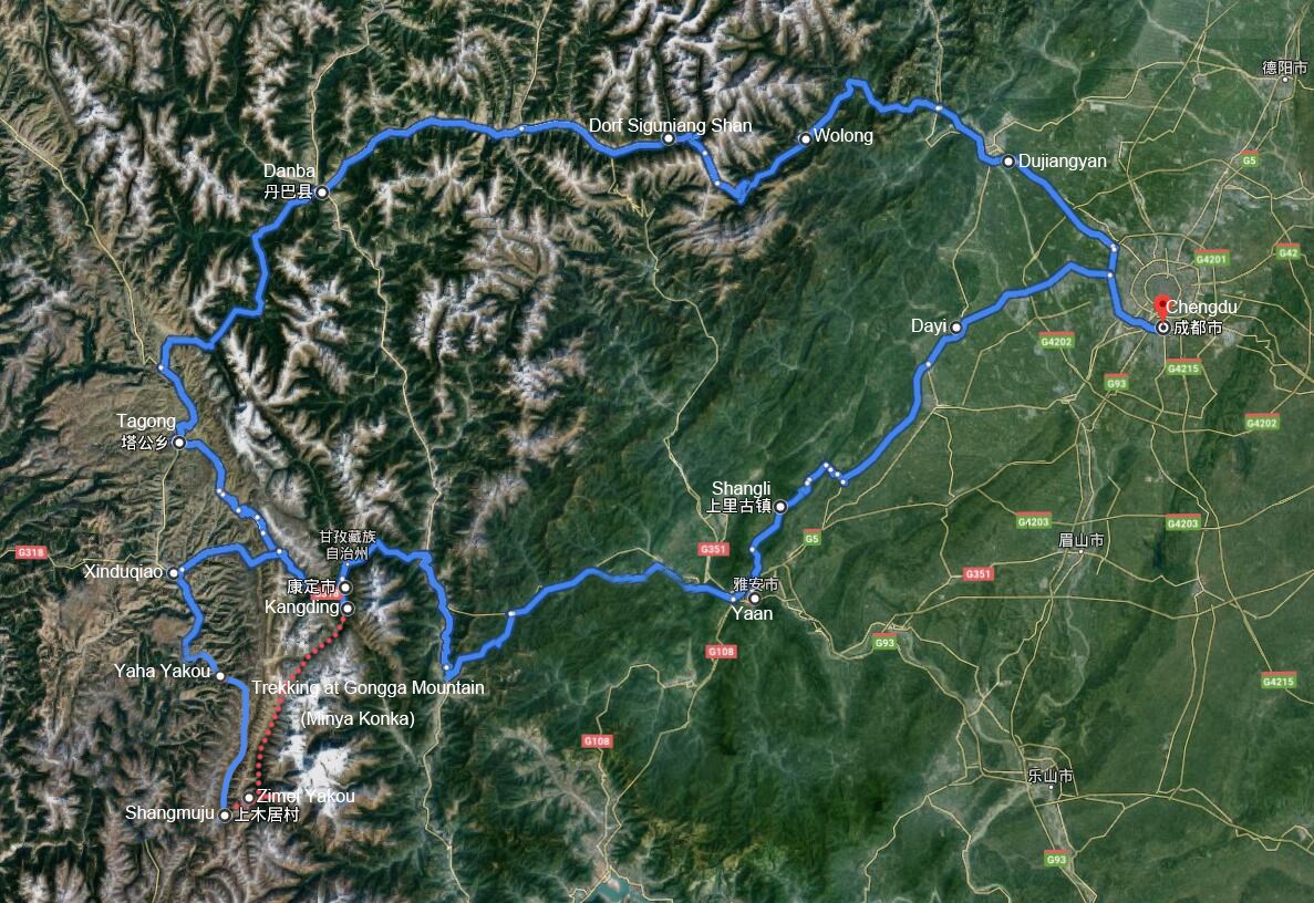 Escursionismo sul Monte Gongga nel Sichuan Occidentale